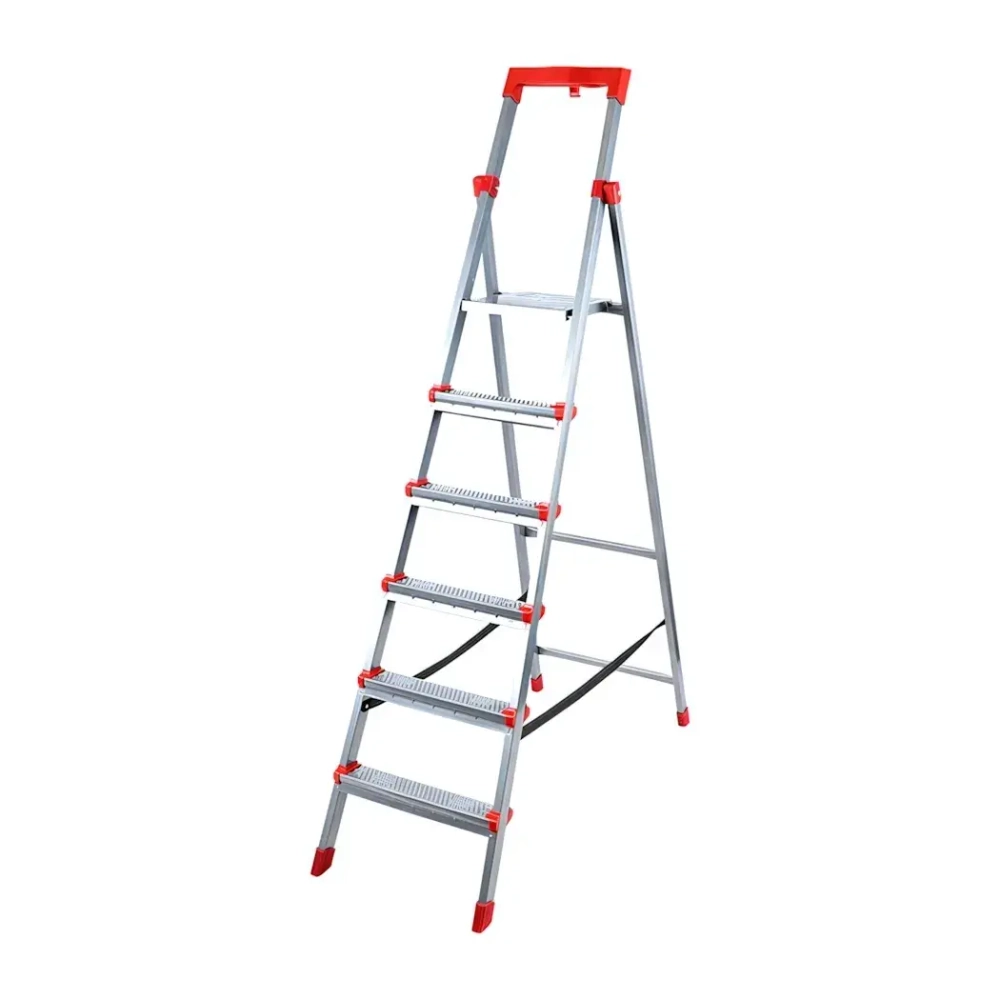 Стремянка металлическая 6 ступеней, высота до платформы 1280 мм, вес 8 кг, до 150 кг, ННС6