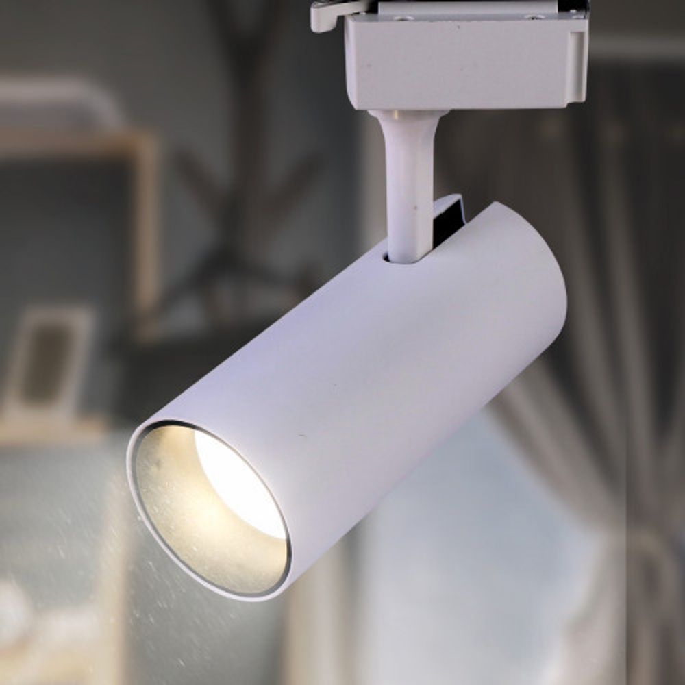 Трековый светильник однофазный ЭРА TR5-10 COB WH светодиодный 10Вт 4000К 700Лм белый