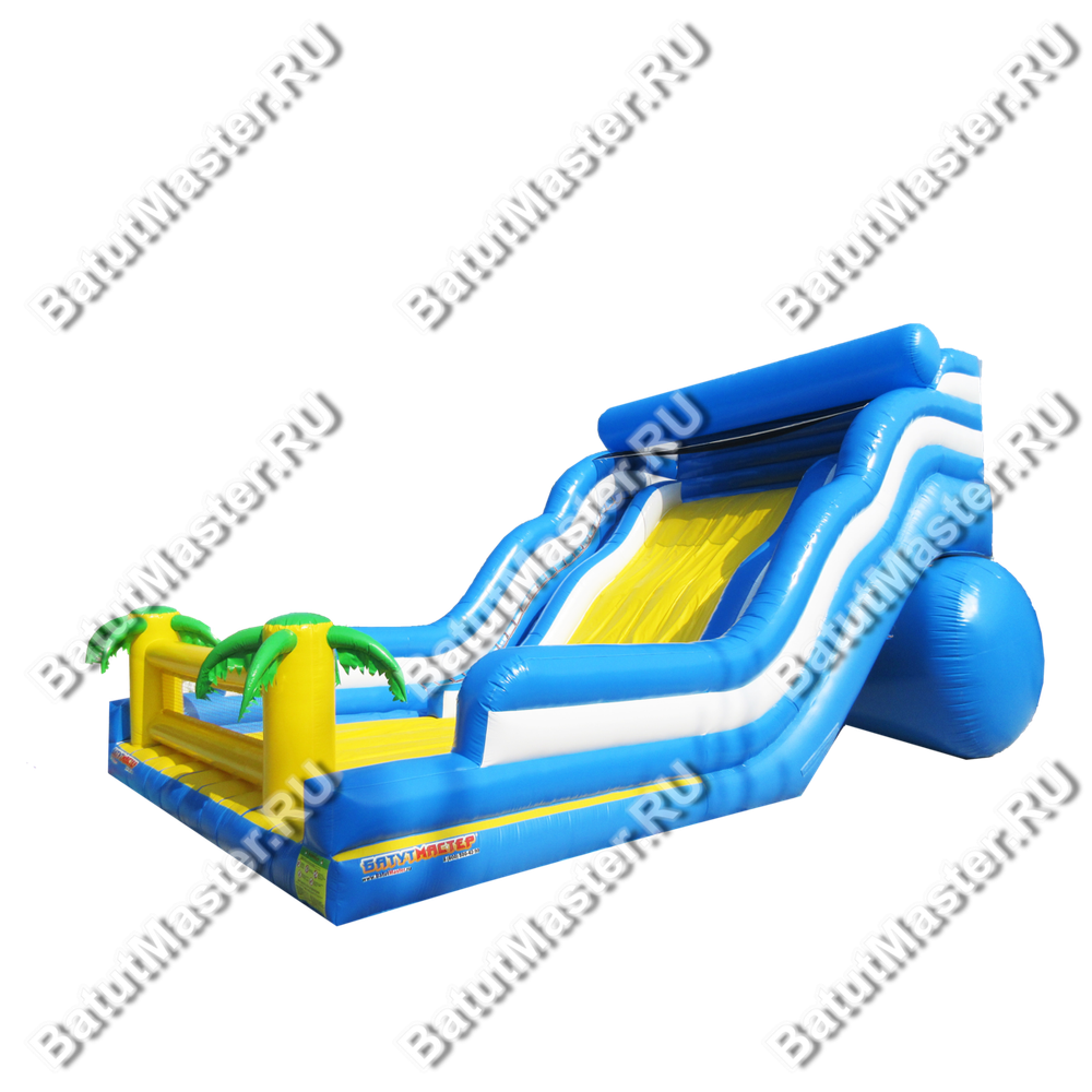 Большой надувной батут-горка "Волна - 2" 10*6*5 м