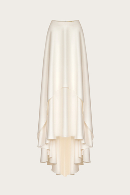 ЮБКА ИЗ МОЛОЧНОГО ШЕЛКА С ВОЛАНАМИ