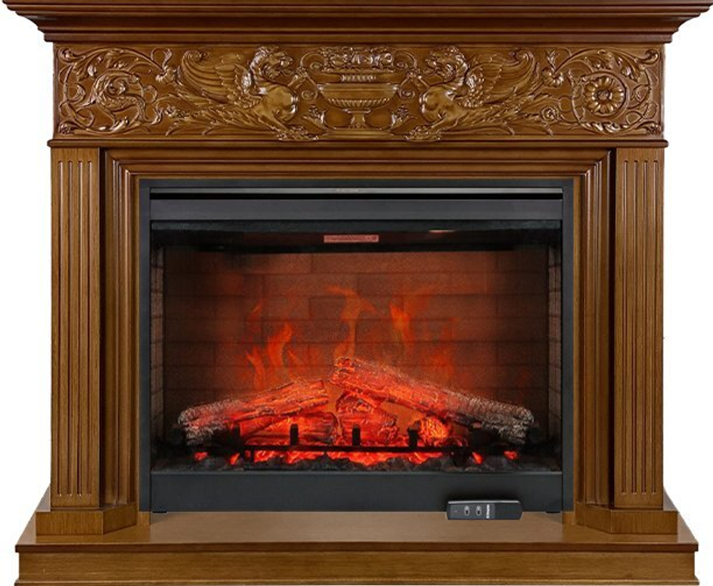 Каминокомплект Palace - Орех с очагом Symphony 30'' DF3020-EU