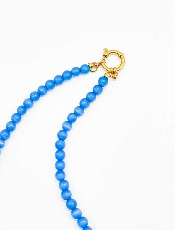 Чокер из камня Cat Eye 6 мм