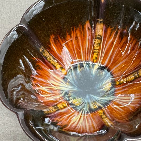 Чашка, керамика в стиле Цзинь Да Чжень , глазурь темная, 100мл