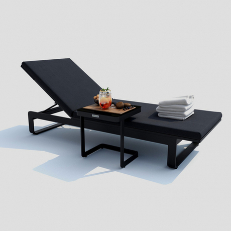 Шезлонг Ideal Patio ЛЕТТО антрацит - каркас карбон