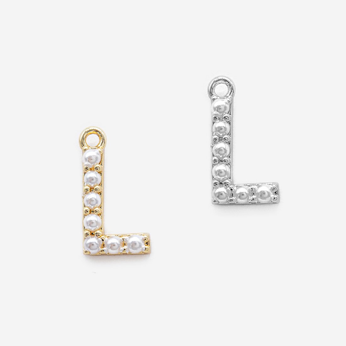 Подвеска с жемчугом в форме буквы "L", 14*7,2мм