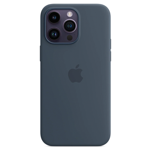 Силиконовый чехол с поддержкой MagSafe Apple Silicone Case для iPhone 14 Pro Max, Storm Blue (Штормовое небо)