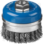 ЗУБР 80 мм, стальная проволока, 0.8 мм, Щетка чашечная, Профессионал (35271-080)