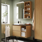 Тумбы для ванной - ÄNGSJÖN / BACKSJÖN/АNGSJОN / BACKSJОN  IKEA/ ЭНГСЬЕН / БЭКСЬЕН ИКЕА,  102х71 см , черный/коричневый