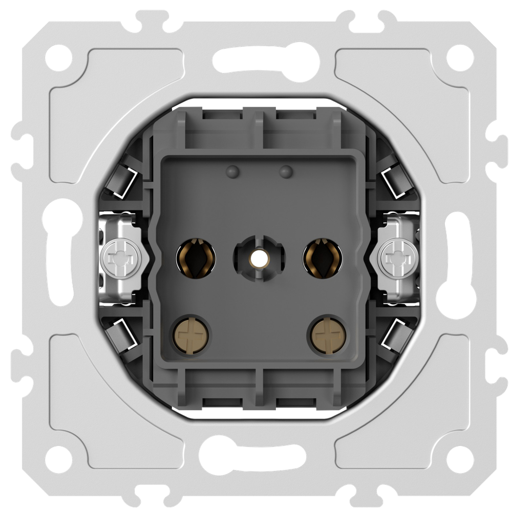 Механизм розетки без заземления 16А 250В~ на винтах, серия DB