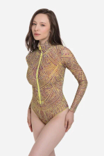 Купальник на молнии с рукавами "Ацтеки"