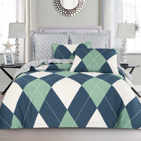 Семейный комплект постельного белья Фишер сатин