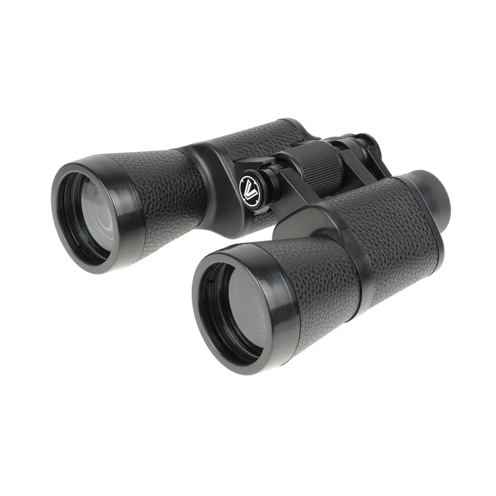 Бинокль Veber Classic БПЦ 12x50 VL - вид сверху с гравировкой на объективе