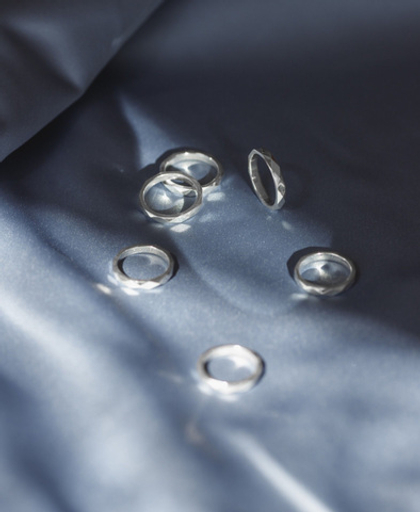 кольцо faceted ring