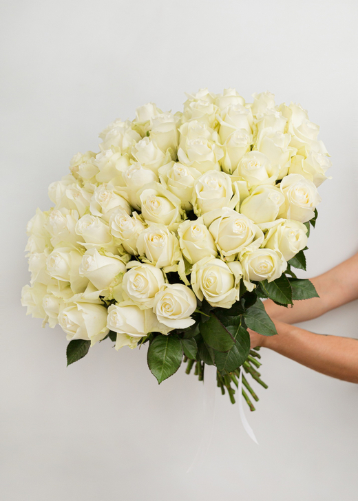 Букет из белых роз #51