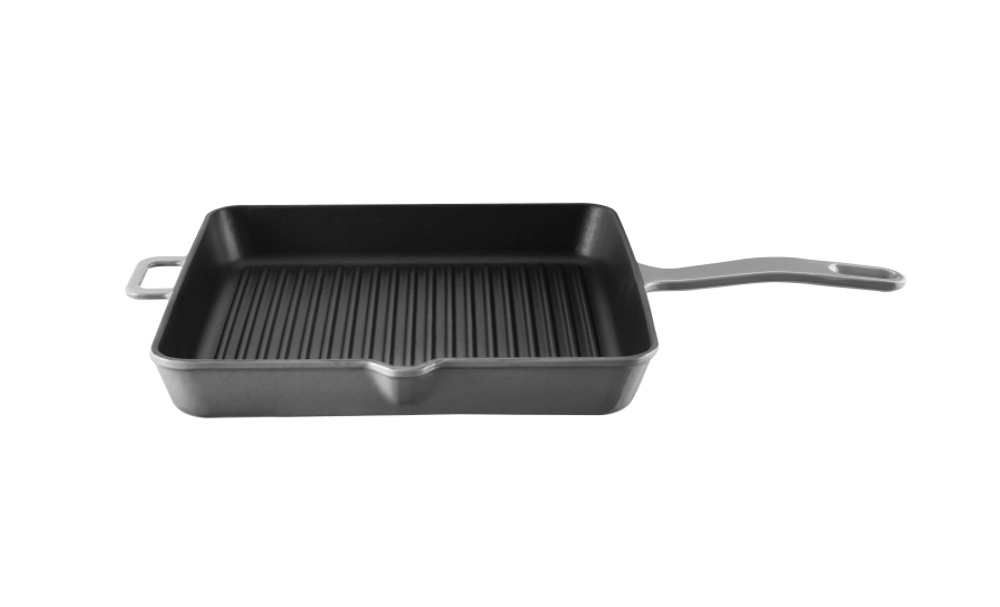 Сковорода-гриль квадратная 25х25см Voeux Gracieuse серая