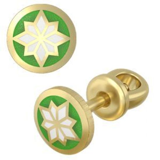 Серьги Вифлеемская Звезда. Эмаль синяя.