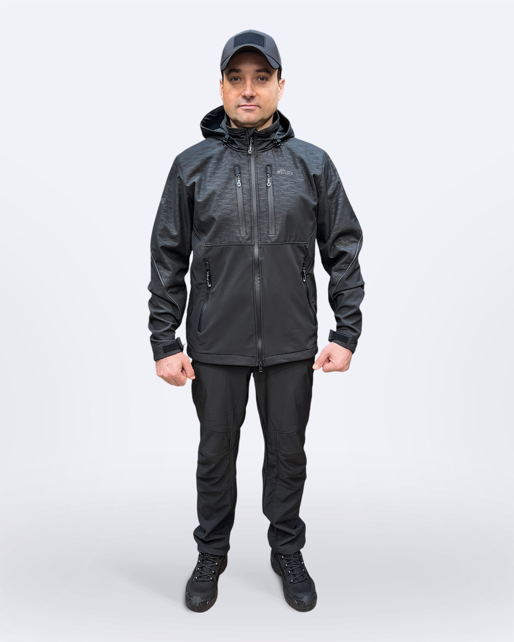 Костюм GRAYLING Беринг демисезонный, софтшелл мембрана 10000/10000, чёрный