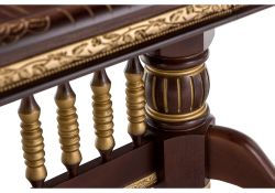 Деревянный стол Кантри 160(200-240)х107х78 орех с золотой патиной