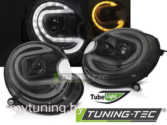 Передние фары TUBE LIGHT BLACK LED для MINI (COOPER) 06-14