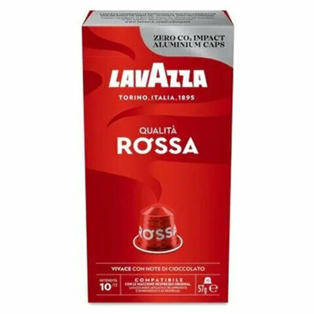 Кофе в капсулах Lavazza Qualita Rossa, 10 капсул для кофемашин Nespresso (Лавацца)