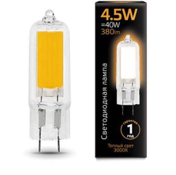 Лампа Gauss LED G4 AC220-240V 4.5W 3000K Glass 107807104