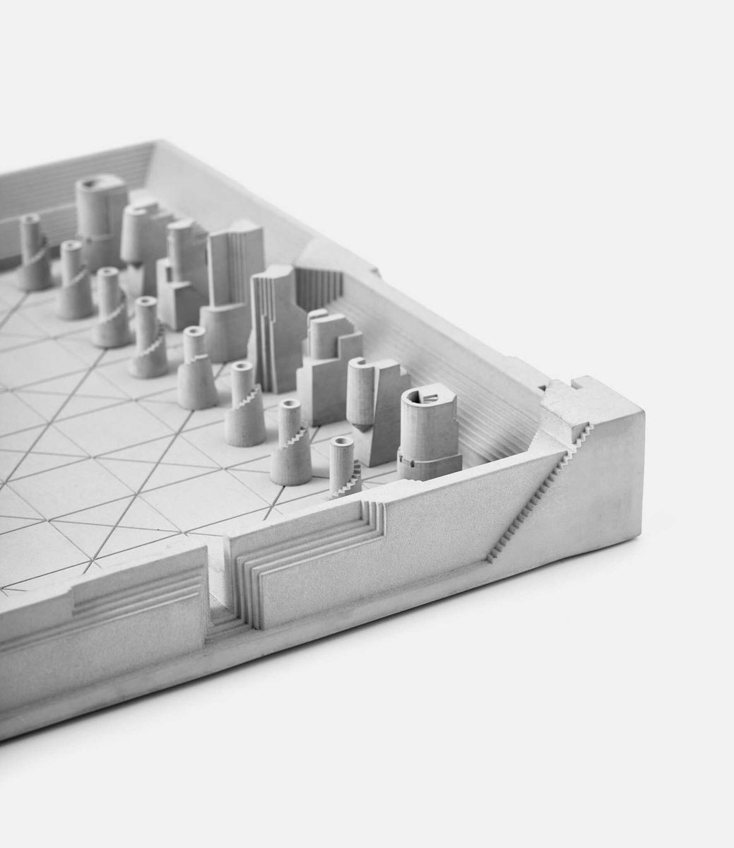 Material Immaterial Arena — шахматы из бетона