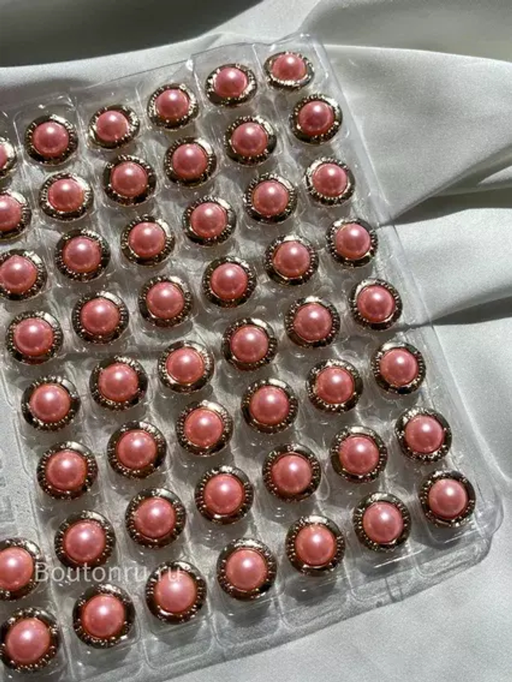 Пуговицы Шан. Жемчуг золото Персиковые
