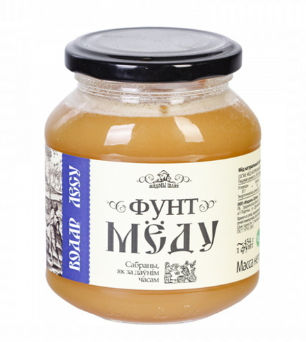 Мёд натуральный цветочный "Фунт мёду-Водар Лесу" 454г. Мядовы шлях Гродно