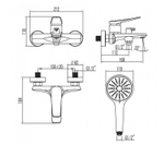Смеситель Lemark Bronx LM3714BL для ванны