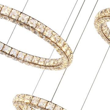 Люстра подвесная LED 150W 3000К-6000К 4052/03/03PL золото UltraTon Stilfort