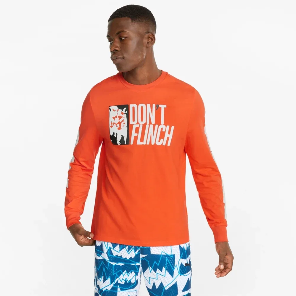53213106 Лонгслив PUMA 4th Quarter LS Tee Cherry Tomato
