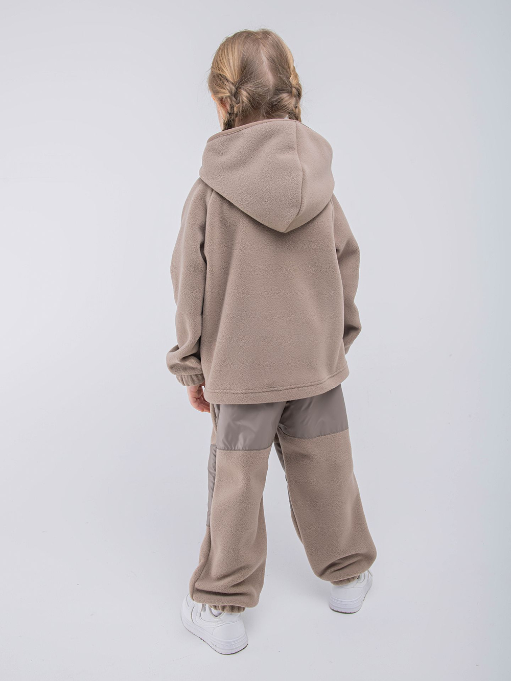 Костюм флисовый со вставками "Кофейный"