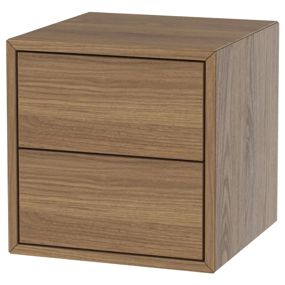 Навесной шкаф с 2 ящиками -IKEA EKET /ЭКЕТ ИКЕА, 35x35x35см, коричневый