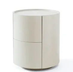 Прикроватная тумбочка 4470 с двумя ящиками, белая