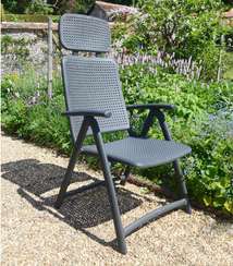 Стул пластиковый складной Acquamarina, антрацит