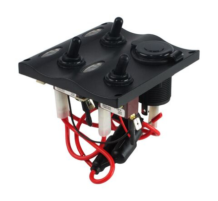 Панель переключателей 3шт с предохранителями постоянного тока