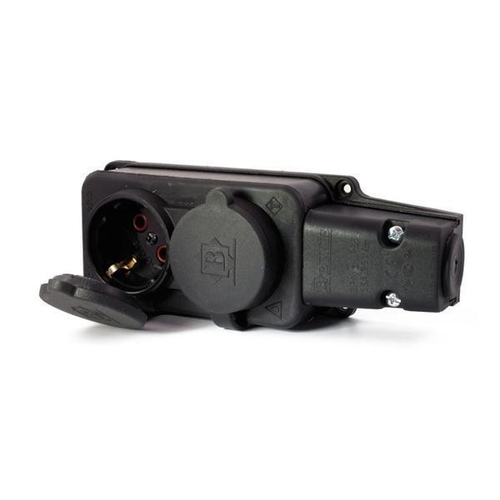 Колодка 2 с/з каучук с заглушками 16А IP44 UNIVersal