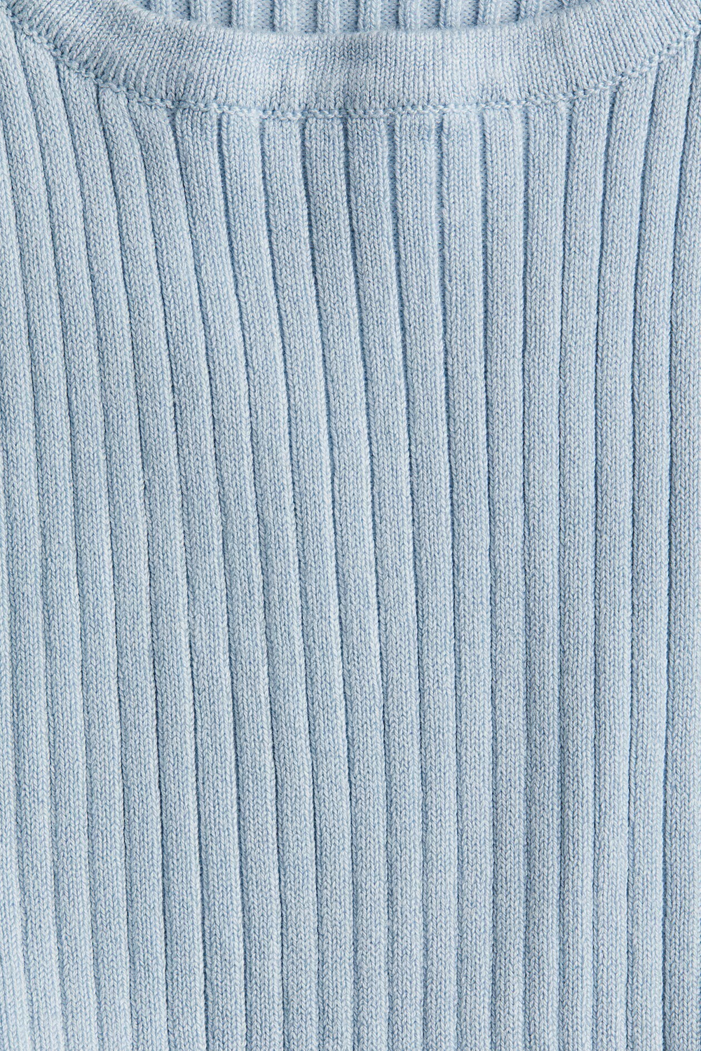 H&M Топ на бретелях в рубчик, светло-голубой