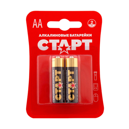 Батарейка Старт LR6-BL2, типоразмер AA, 2 шт