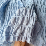 Батист Воздушный с горизонтальными полосками Голубой