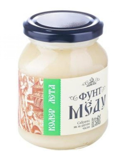 Мёд натуральный цветочный "Фунт мёду-Колер лета" 454г. Мядовы шлях Гродно