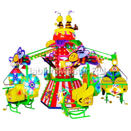 Электрическая Аттракцион карусель «Пчелки», 6×6×3 м