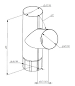 Тройник трубы Grand Line D125/90 мм RR 11 темно-зеленый