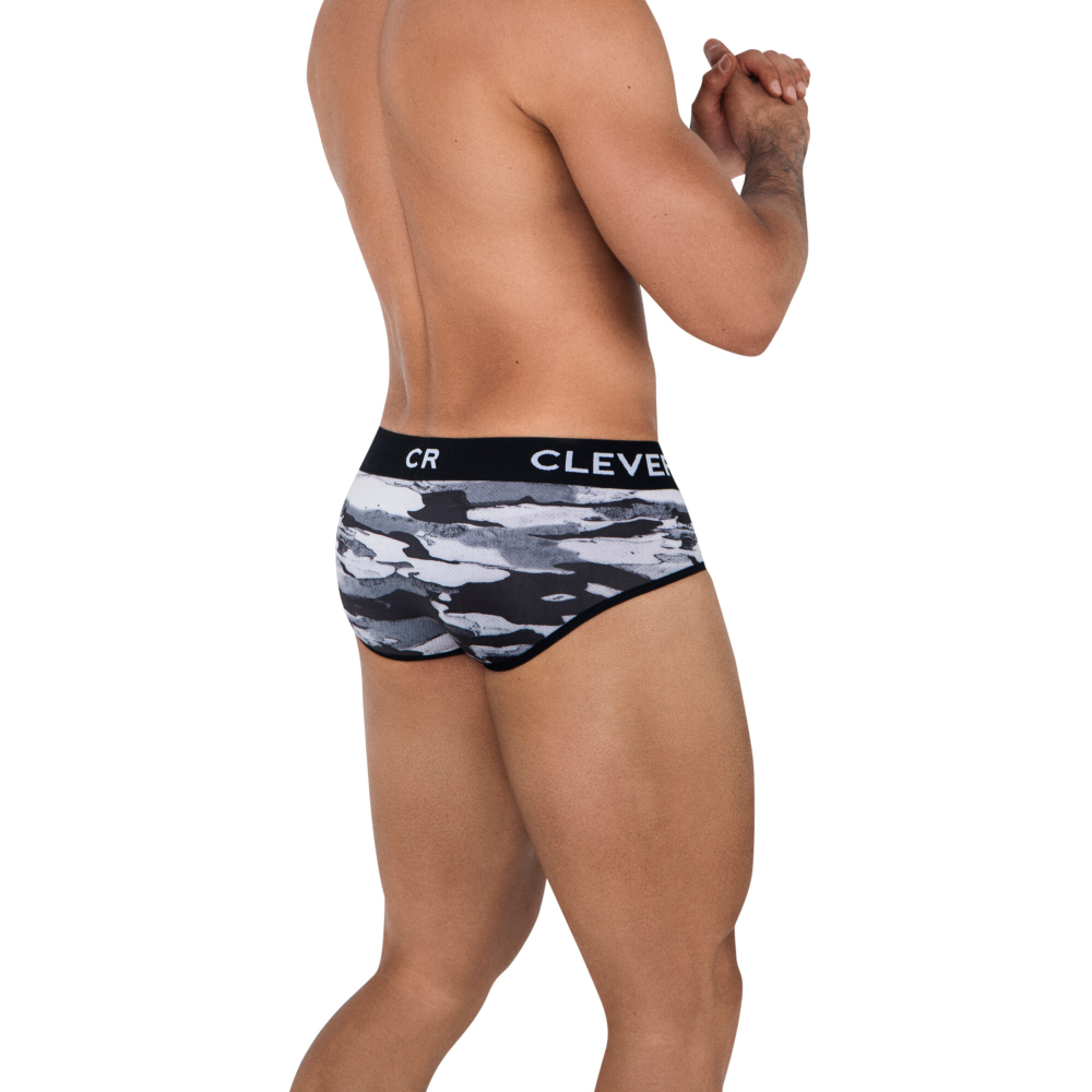 Мужские трусы брифы серые Clever Moda NAVIGATE PIPING BRIEF 152312