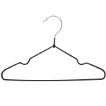 Плечики металлические нескользящие с полимерным покрытием 10шт «ТАРТИТАН», цвет чёрный, 30см (Селфи)✦