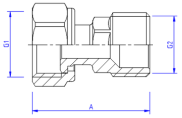 Полусгон с накидной гайкой Valtec 3/4"х1/2" НР с наружной резьбой латунный никел. VTr.613.N.0504