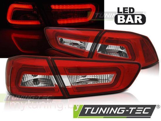 Задние фонари RED WHITE LED BAR для Mitsubishi Lancer X