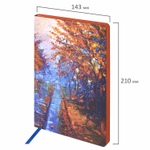 Блокнот А5 (143x210 мм) BRAUBERG VISTA "Aqua Autumn" под кожу гибкий 80 л. (2 штуки в упаковке)