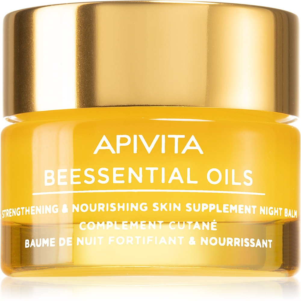 Apivita Beessential Oils - питательный и увлажняющий бальзам для лица на ночь /   15  ml  / GTIN 5201279080884
