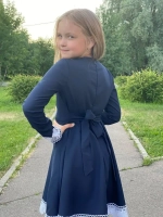 Платье школьное с длинным рукавом